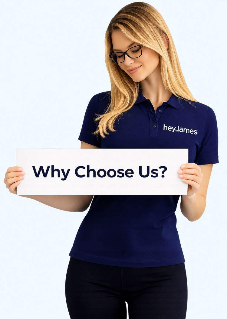 HeyJames discussing website design and digital services for a Blackpool business