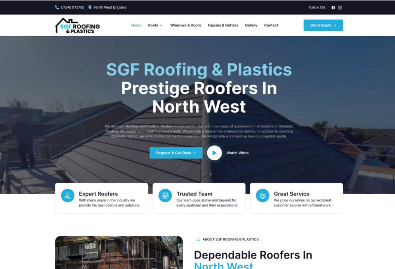 SGF Roofing Plastics website by HeyJames