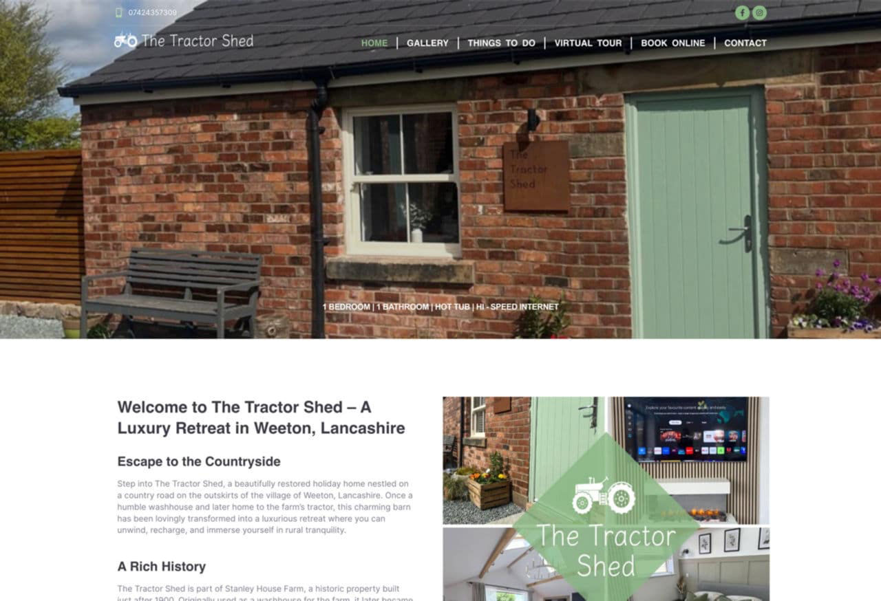 Tractor Shed website by HeyJames